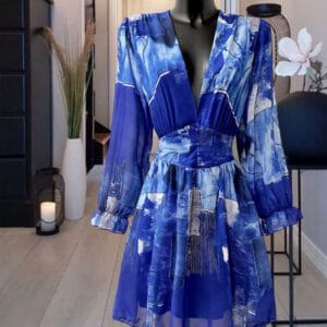 Robe chic marbrée