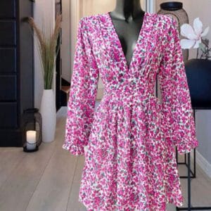 Robe rose florale