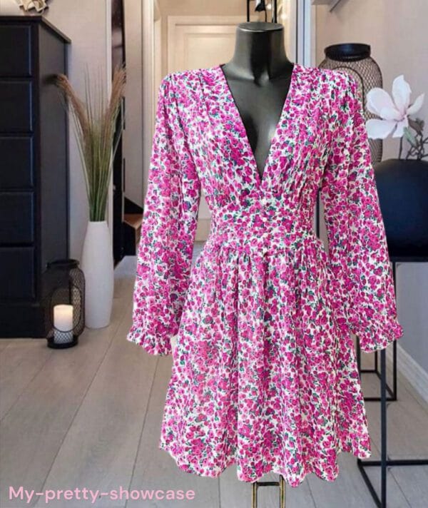 Robe rose florale