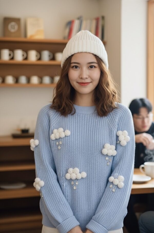 Pull bleu ciel – Image 2